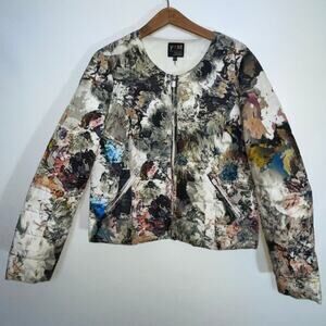 Yest Quilted Floral Pattern Jacket - Women's Size 8 - Warm &‎ Pretty